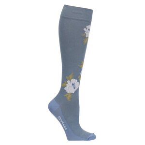 Compressiekousen White flower blue