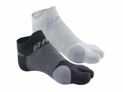 BR4 hallux valgus sokken zwart en grijs